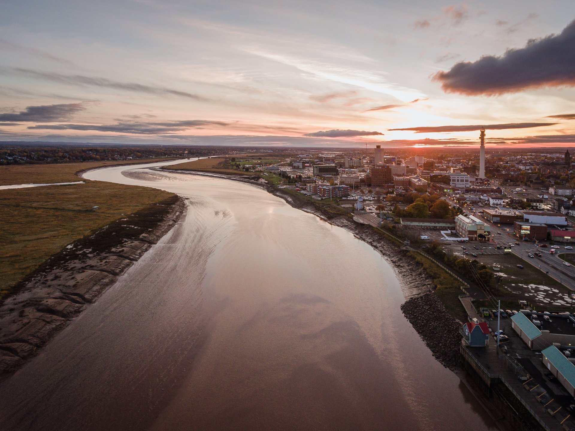 River during sunset